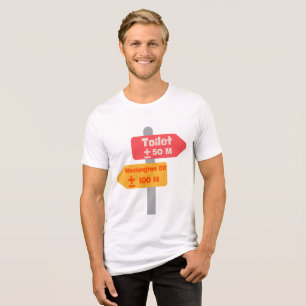 Triblenda camiseta graciosa de señalización de carreteras