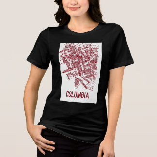Triblenda Camiseta gráfica abstracta roja y blanca