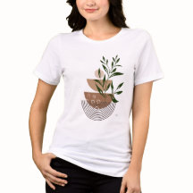 Camiseta Gráfica Botánica Boho Moderna