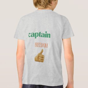 Triblenda Camiseta gráfica Captain Freedom – Héroe de la Jus