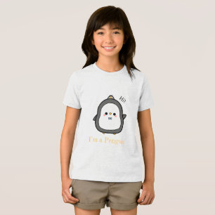 Triblenda Camiseta Gráfica Cute Pingüino - Algodón Suave Uni