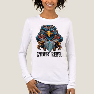 Triblenda Camiseta gráfica de águila mecánica Cyber Rebel