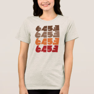 Triblenda Camiseta gráfica de bloque silenciado para mujeres