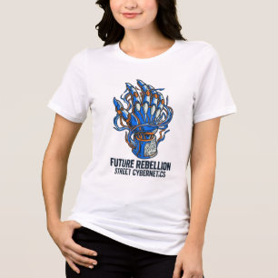 Triblenda Camiseta Gráfica de Cibernética de la Calle de la