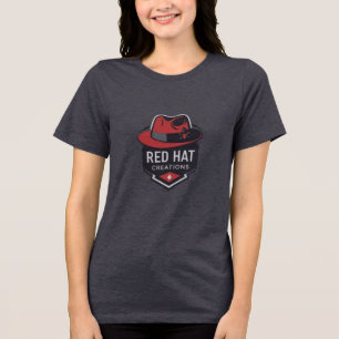Triblenda Camiseta gráfica de Creaciones de Gorra Rojo
