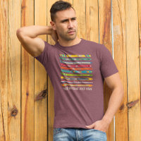 Camiseta Gráfica de Esquís Antiguos Coloridos con