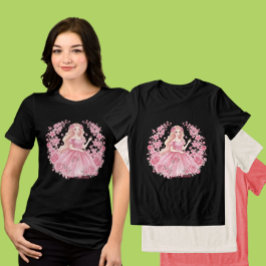 Triblenda Camiseta gráfica de flores rosadas Royal Bloom par
