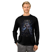 Camiseta gráfica de guerrero de fantasía celestial