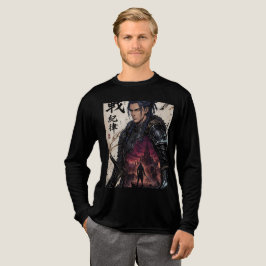 Triblenda Camiseta gráfica de guerrero de fantasía samurái o