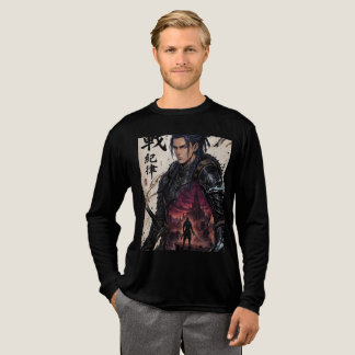 Triblenda Camiseta gráfica de guerrero de fantasía samurái o