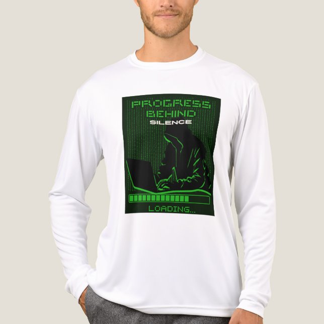 Triblenda Camiseta gráfica de hacker cargando portátil (Anverso )