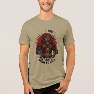 Triblenda Camiseta gráfica de hombre Street Rebellion Lion A