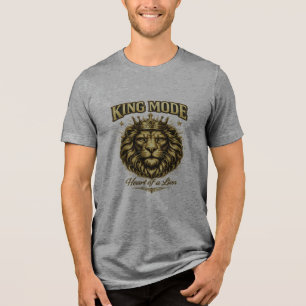 Triblenda Camiseta gráfica de león real para hombres 💛