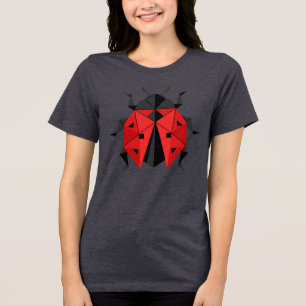 Triblenda Camiseta gráfica de mariquita geométrica adorable