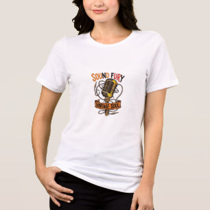 Triblenda Camiseta gráfica de micrófono vintage Sound Fury p