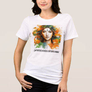 Triblenda Camiseta gráfica de mujer Impresión de arte femi
