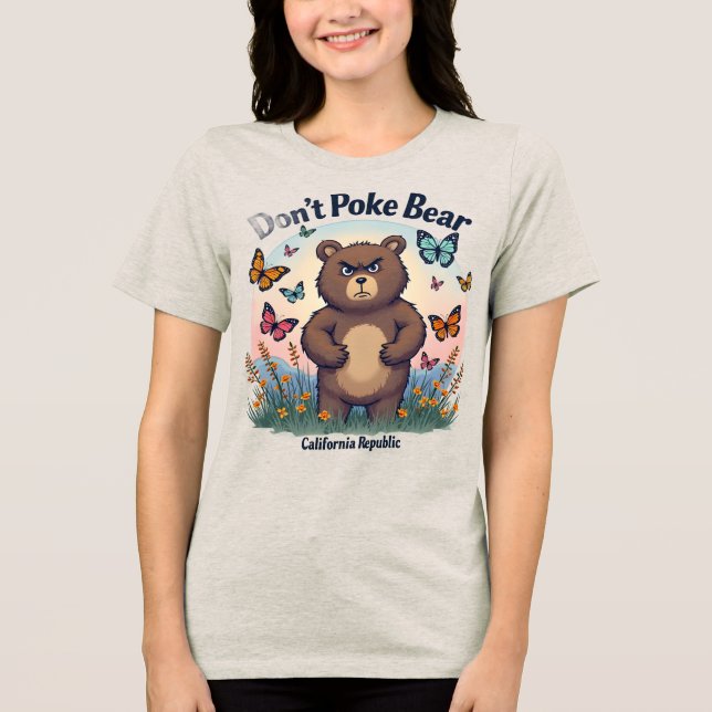 Triblenda Camiseta gráfica de Oso Cute & Fierce - California (Anverso)