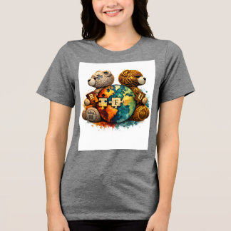 Triblenda Camiseta gráfica de oso urbano