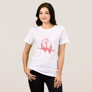 Triblenda Camiseta Gráfica de Pájaros del Amor