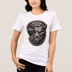 Triblenda Camiseta gráfica de placa de peso de gimnasio de l