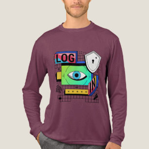 Triblenda Camiseta gráfica de seguridad de inicio de sesión 