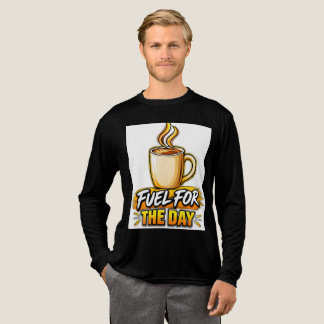 Triblenda Camiseta gráfica de tipografía de café para el día