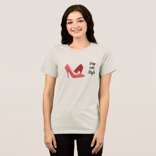 Triblenda Camiseta gráfica de zapatos Step in Style