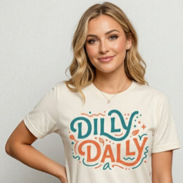 Triblenda Camiseta Gráfica Dilly Dally | Camiseta Retro Prep