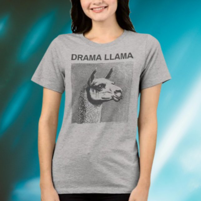 Triblenda Camiseta gráfica divertida de Llama dramática (Subido por el creador)