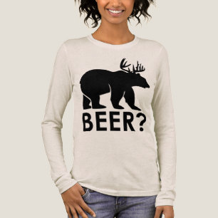 Triblenda Camiseta gráfica divertida de oso y ciervo "¿CERVE