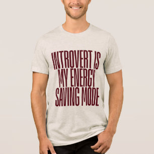 Triblenda Camiseta Gráfica Divertida para Introvertidos Homb