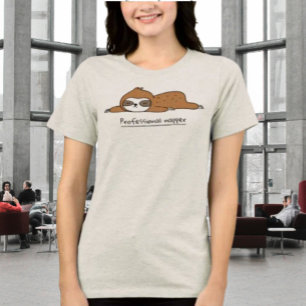 Triblenda Camiseta Gráfica Divertida Perezoso Dormilón Profe