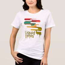 Camiseta gráfica "Liquid Times" abstracta de mujer