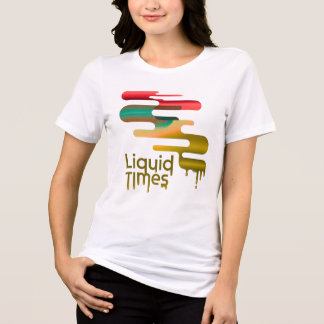 Triblenda Camiseta gráfica "Liquid Times" abstracta de mujer
