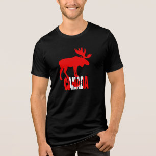Triblenda Camiseta Gráfica Majestuoso Alce Rojo Canadá
