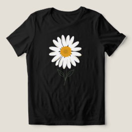 Triblenda Camiseta gráfica minimalista para mujer Daisy