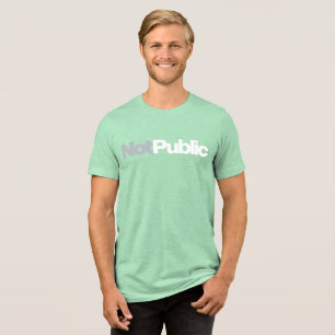 Triblenda Camiseta gráfica mint verde informal “No pública”