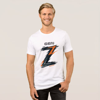 Triblenda Camiseta Gráfica Moderna de Gen Z - Letra Abstract