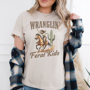 Triblenda Camiseta Gráfica Occidental - Domando Niños Salvaj