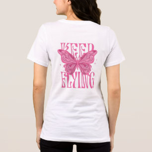 Triblenda Camiseta gráfica oversize con impresión de maripos