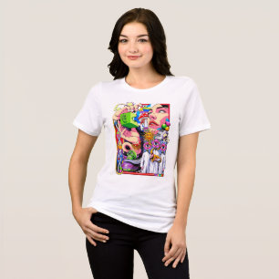 Triblenda Camiseta Gráfica Surrealista Psicodélica