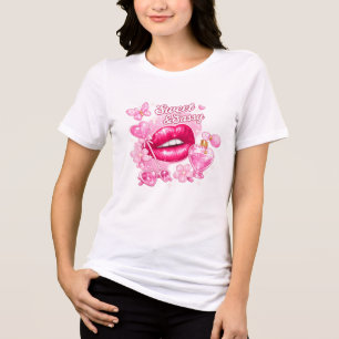 Triblenda Camiseta gráfica Sweet & Sassy Pink Coquette Y2K