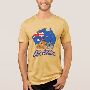 Triblenda Camiseta Gráfica Tri-blend de la Bandera Nacional