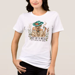 Triblenda Camiseta Gráfica Un Poco Desordenada Pero Haciendo