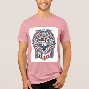 Triblenda Camiseta gráfica vectorial USA Fe patriótica sobre