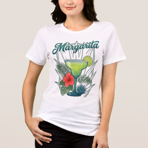 Triblenda Camiseta Gráfica Vibrante de Margarita Tropical Vi