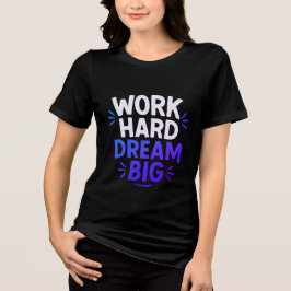Triblenda Camiseta grande de sueño duro de trabajo
