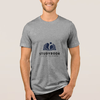 Triblenda Camiseta gris con logotipo de libro de maestro de