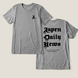 Triblenda Camiseta gris de Aspen Daily News para hombres