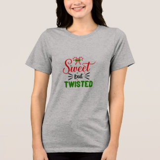 Triblenda Camiseta gris de media manga dulce pero retorcida